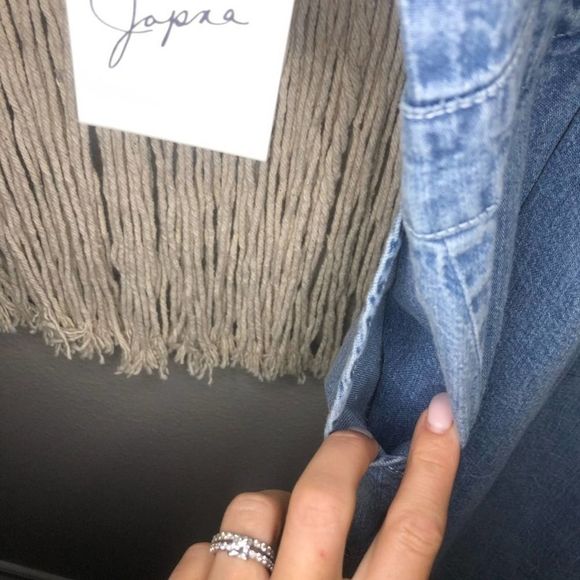 Japana Ruffled Denim Sheath Dress S - Picture 5 of 5